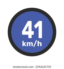 Speed limit sign 41 km h icon vector illustration sign background