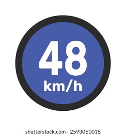 Speed limit sign 48 km h icon vector illustration sign background