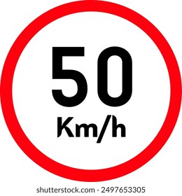 Geschwindigkeitsbegrenzungszeichen 50 km