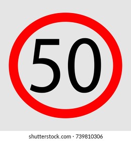 Speed limit sign, an abstraction.