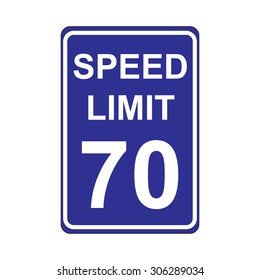 Speed Limit Sign  Blue