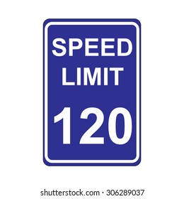 Speed Limit Sign  Blue