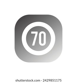 speed limit sign icon vector template illustration logo design
