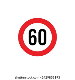 speed limit sign icon vector template illustration logo design