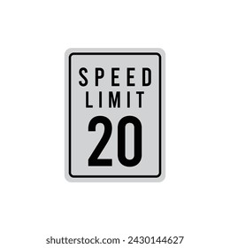 speed limit sign icon vector template illustration logo design