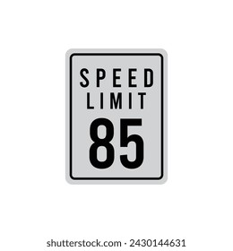 speed limit sign icon vector template illustration logo design