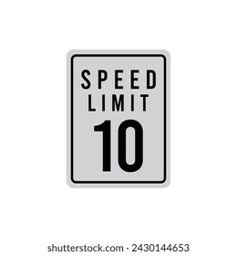 speed limit sign icon vector template illustration logo design