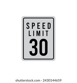 speed limit sign icon vector template illustration logo design