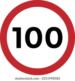 speed limit sign on white background
