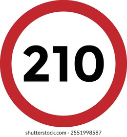speed limit sign on white background

