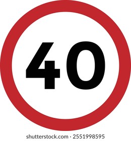 sinal de limite de velocidade no plano de fundo branco
