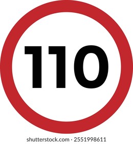 speed limit sign on white background
