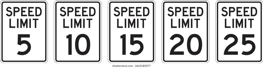 Speed Limit Sign Vector Art