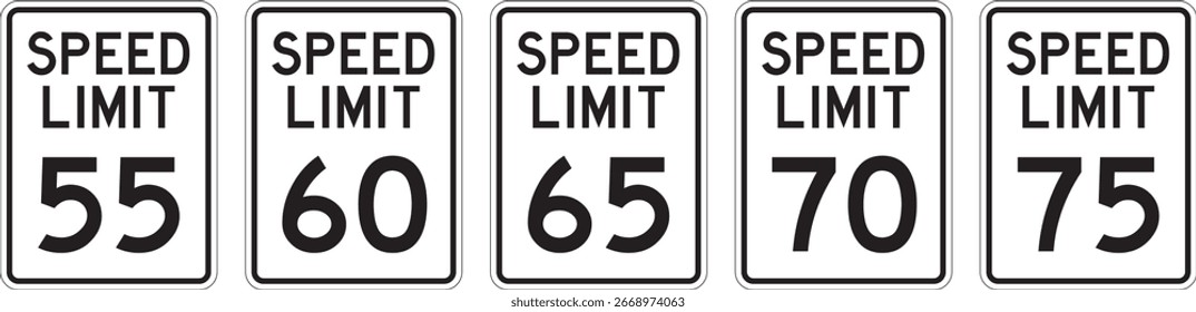 Arte vectorial de signo de límite de velocidad
