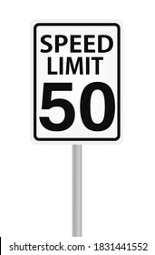 Speed limit sign. vector illustration