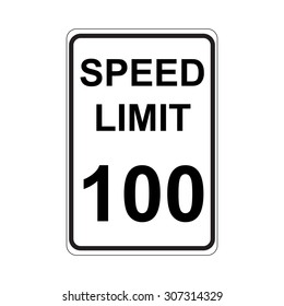 Speed Limit Sign White Stock Vector (Royalty Free) 307314329 | Shutterstock