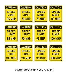 Speed limit signs