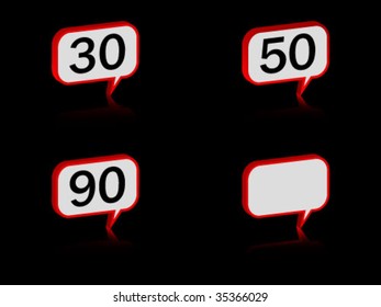 speed limit signs on chatbox