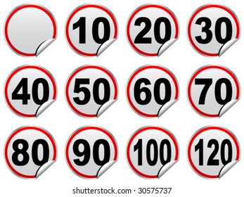 ilustración vectorial del límite de velocidad