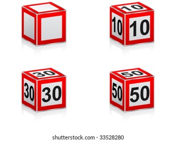 speed limit signs vector illustration
