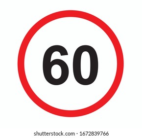 Speed limit traffic sign , vector illustration.