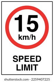 Speed limit traffic sign vector image