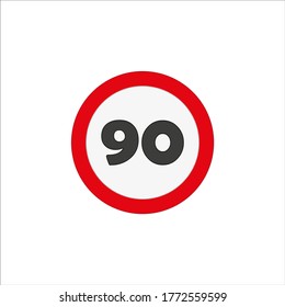 speed limit traffic signs icons. illustration for web and mobile design.