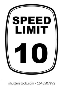 96 Speed limit 10 km per hour Images, Stock Photos & Vectors | Shutterstock