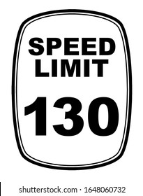 Speed limit traffic signs. Vector icon.