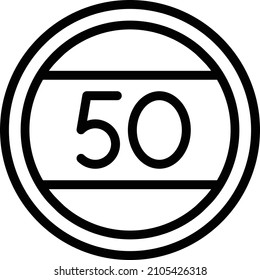 Speed limit Vector Icon Design Illustration