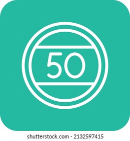 Speed limit Vector Icon Design Illustration