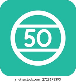 Ilustración de diseño de icono de Vector de límite de velocidad