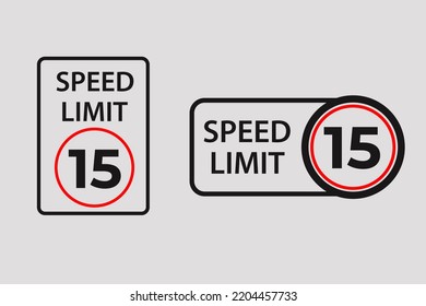 Geschwindigkeitsbegrenzung, Vektorzeichen 15 km/h