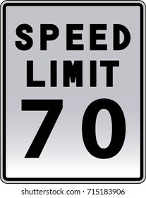 Speed limit warning sign ahead