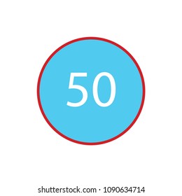 Speed limit way icon vector 