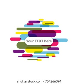 Speed line abstract modern colorful mockup. Colored cover book template trendy rounded corner banner. Colorful dynamic for text background mock up. Magazine vector poster illustration backdrop. 