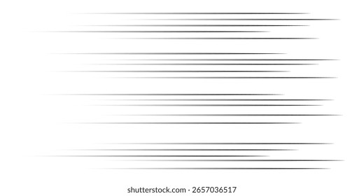 Linha de velocidade anime efeito rápido, mangá tiras de movimento horizontal. Movimento de meio-tom rápido dos quadrinhos. Gradiente abstrato. 