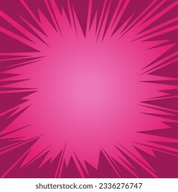 Speed line background comic book pink radial background.