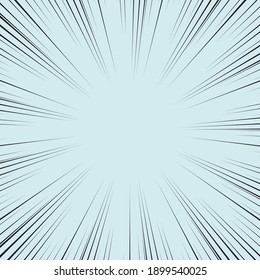 Speed Line background. Vector illustration. Comic book effect black and blue radial lines background.