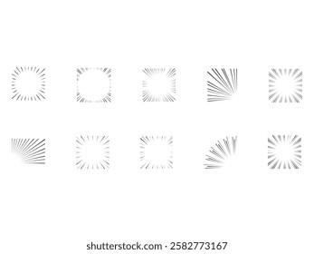 Speed Line Comic Element Set