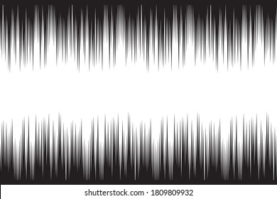 Speed line fast motion background. Comic vector illustration with lines. Black and white pop art pattern and zoom effect