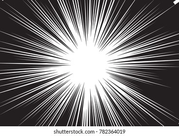 Speed line fast motion background. Comic vector illustration with lines. Pop art pattern