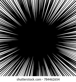 Speed line fast motion background. Comic vector illustration with lines. Pop art pattern and zoom effect