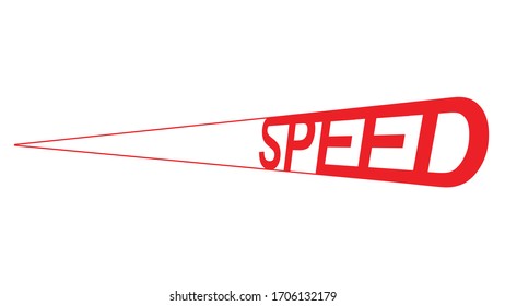 Diseño de logotipo de línea de velocidad . Ilustración del vector