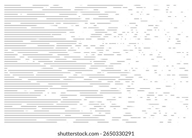 Speed line manga halftone horizontal pattern, fast motion simple straight anime background. Grunge abstract strips, hero book design. Stylized textures