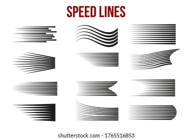 Speed line on white background for comic books. Manga speed frame, action, explosion background.
