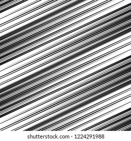 Speed Line Pattern Comic Book Vector Screentone Manga Black and White Background.