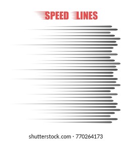 Speed line vector. Fast concept. Simple motion effect.