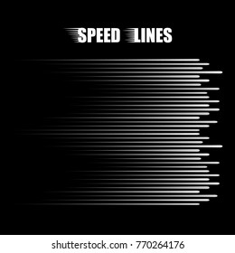 Speed line vector. Fast concept. Simple motion effect.