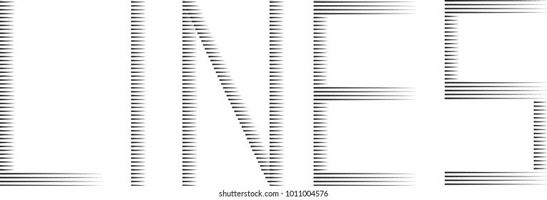Speed Lines in arrow Form . Vector Illustration .Technology  Logo . Design element . Abstract Geometric shape . 